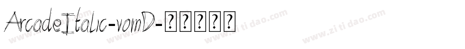 ArcadeItalic-vomD字体转换