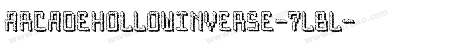 ArcadeHollowInverse-7LBl字体转换
