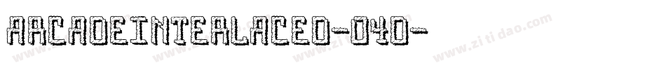 ArcadeInterlaced-O4d字体转换