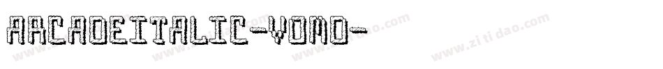 ArcadeItalic-vomD字体转换