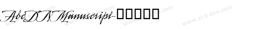 AbcDNManuscript字体转换