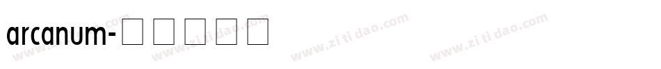 arcanum字体转换