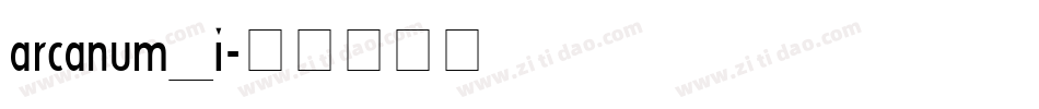 arcanum_i字体转换