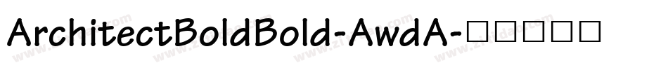 ArchitectBoldBold-AwdA字体转换