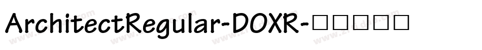 ArchitectRegular-D0XR字体转换