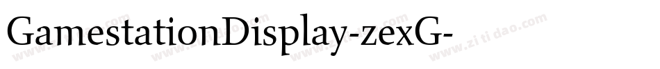 GamestationDisplay-zexG字体转换