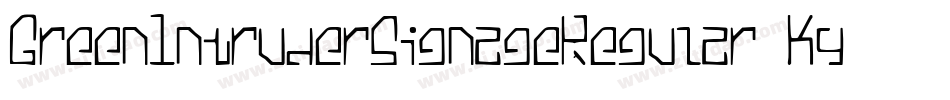 GreenIntruderSignageRegular-Kq2A字体转换 GreenIntruderSignageRegular-Kq2A字体转换