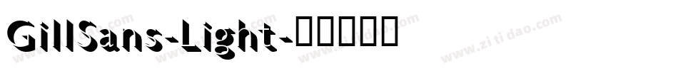 GillSans-Light字体转换