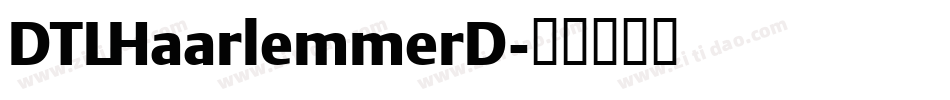 DTLHaarlemmerD字体转换