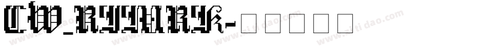 CW_RIMRK字体转换