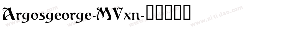 Argosgeorge-MVxn字体转换
