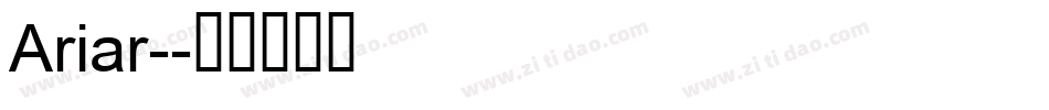Ariar-字体转换