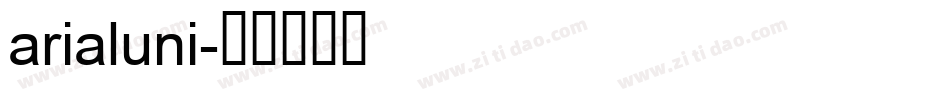 arialuni字体转换