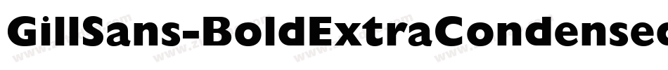 GillSans-BoldExtraCondensed字体转换