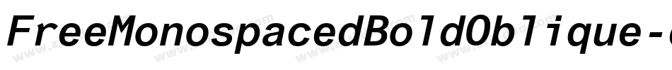 FreeMonospacedBoldOblique-dpvK字体转换