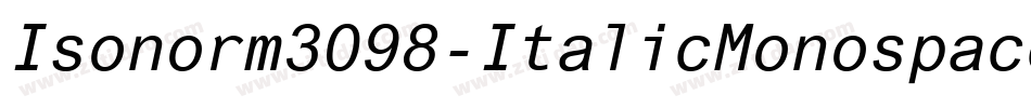 Isonorm3098-ItalicMonospaced字体转换
