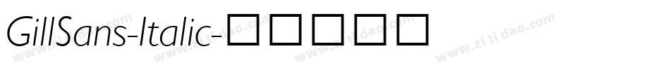 GillSans-Italic字体转换