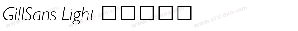 GillSans-Light字体转换