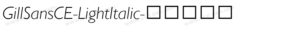 GillSansCE-LightItalic字体转换