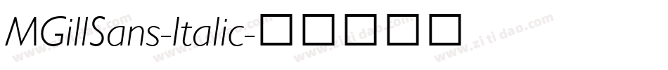 MGillSans-Italic字体转换