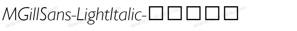 MGillSans-LightItalic字体转换