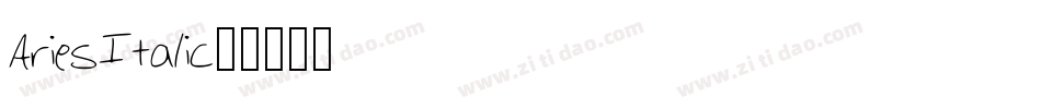 Aries-Italic字体转换