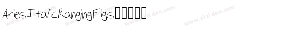 Aries-ItalicRangingFigs字体转换