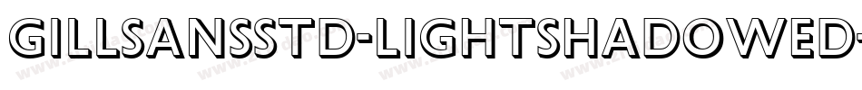 GillSansStd-LightShadowed字体转换