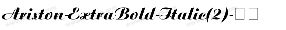 Ariston-ExtraBold-Italic(2)字体转换
