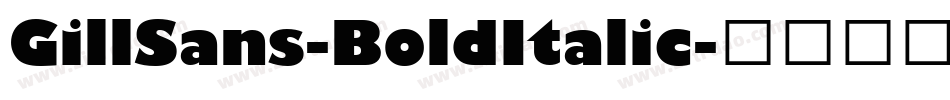 GillSans-BoldItalic字体转换