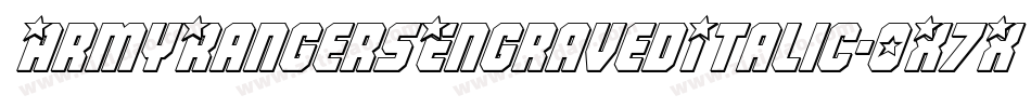 ArmyRangersEngravedItalic-0X7X字体转换