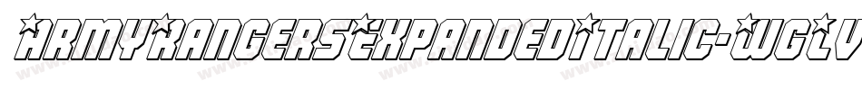 ArmyRangersExpandedItalic-WgLv字体转换