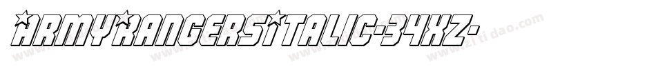 ArmyRangersItalic-34xz字体转换