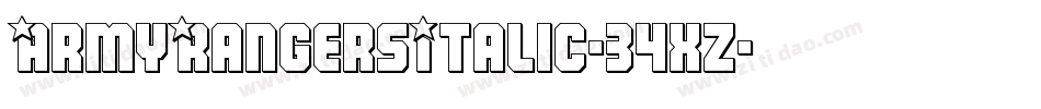 ArmyRangersItalic-34xz字体转换