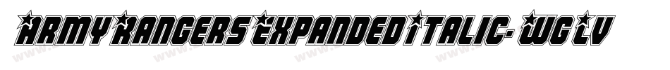 ArmyRangersExpandedItalic-WgLv字体转换