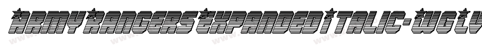 ArmyRangersExpandedItalic-WgLv字体转换