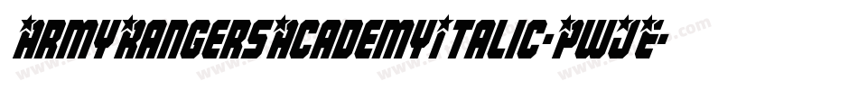 ArmyRangersAcademyItalic-PwJE字体转换