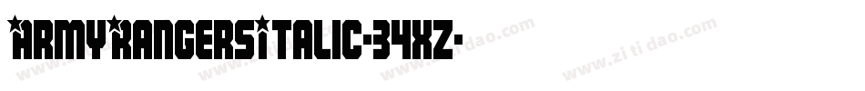 ArmyRangersItalic-34xz字体转换