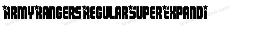 ArmyRangersRegularSuperExpandItal-qrA0字体转换