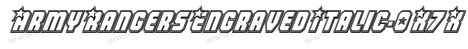 ArmyRangersEngravedItalic-0X7X字体转换
