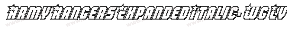 ArmyRangersExpandedItalic-WgLv字体转换