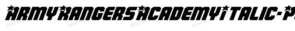 ArmyRangersAcademyItalic-PwJE字体转换
