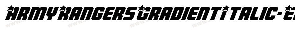ArmyRangersGradientItalic-Enol字体转换