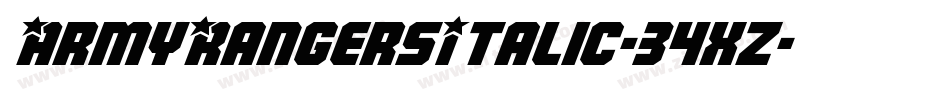 ArmyRangersItalic-34xz字体转换