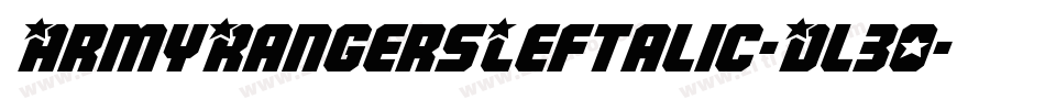 ArmyRangersLeftalic-Dl30字体转换