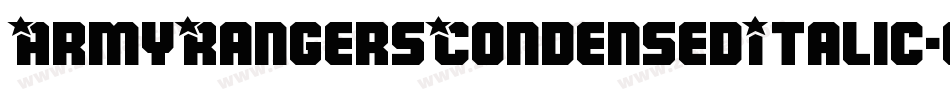 ArmyRangersCondensedItalic-o8Ez字体转换
