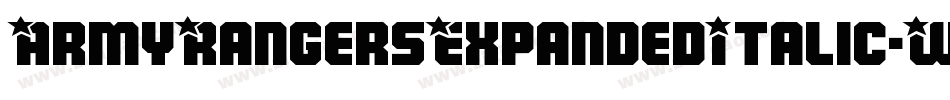 ArmyRangersExpandedItalic-WgLv字体转换