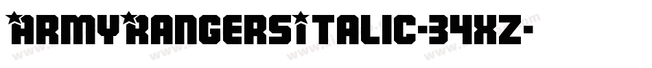 ArmyRangersItalic-34xz字体转换