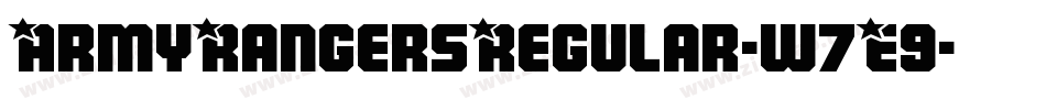 ArmyRangersRegular-w7E9字体转换