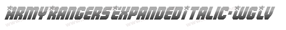 ArmyRangersExpandedItalic-WgLv字体转换